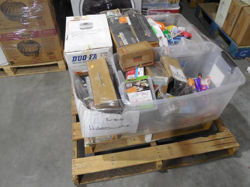 lot 10 image: WHOLESALE PALLET LOT OF GENERAL MERCHANDISE, HARDWARE, NAILS
