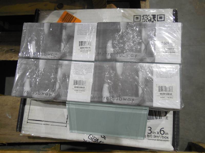 lot 38 image: American Olean Stellaris Gemini 3-in x 6-in Glass Subway Tile (Common 3-in x 6-in  110 TILES.