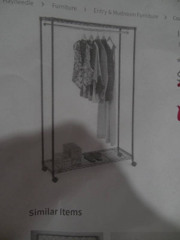 lot 91 image: INTERMETRO MOBILE GARMENT ROLLING RACK