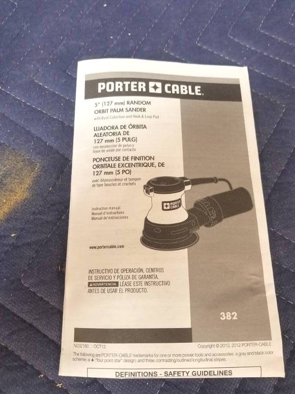 Porter Cable 5 Palm Sander