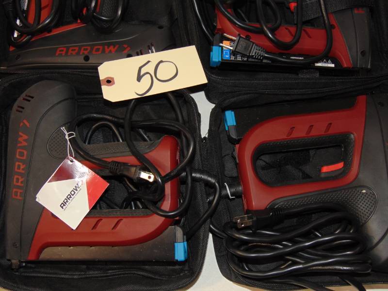 lot 50 image: 4 Electric Stapler and Brad Nailer