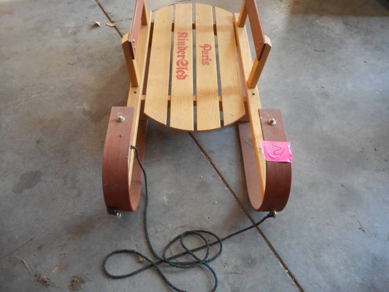 lot 12 image: Wooden Sled