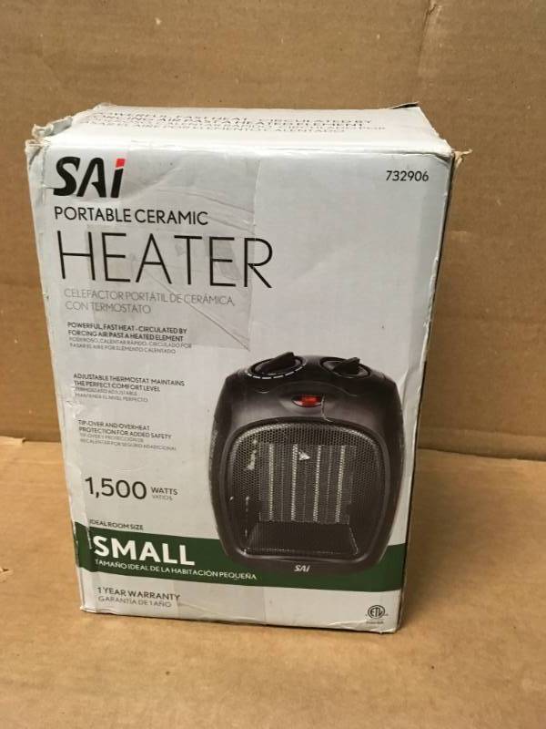 1,500-Watt Convection Electric Portable Heater and Fan- good condition