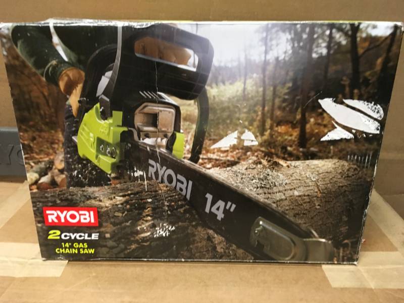 RYOBI 14 in. 37cc 2-Cycle Gas Chainsaw- not used
