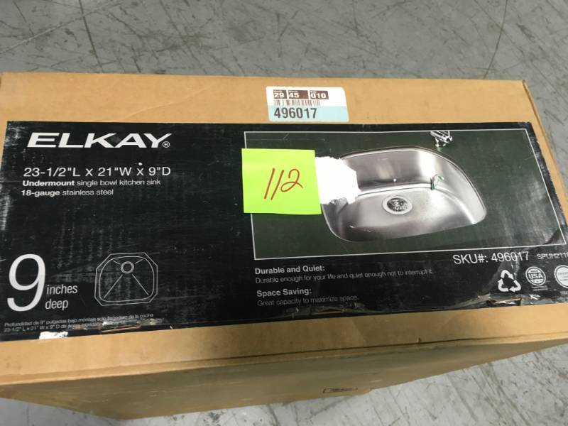 Signature Plus Undermount Stainless Steel 24 in. Rounded Single Bowl Kitchen Sink- not used
