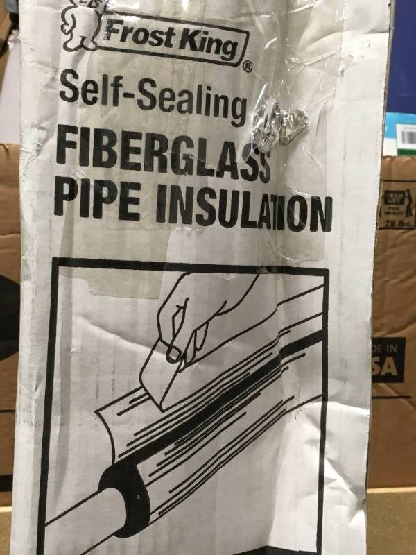 (Lot of 6) 1-12 in. x 3 ft. Fiberglass Self-Sealing Pre-Slit Pipe Cover- good condition