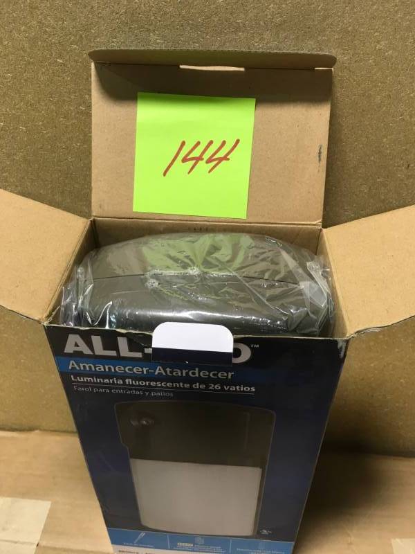 Halo 26-Watt Bronze Outdoor Fluorescent Wall Pack Light with Dusk to Dawn Photocell Sensor- not used