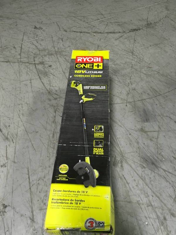 lot 20 image: ONE 9 in. 18-Volt Lithium-Ion Cordless Edger USED