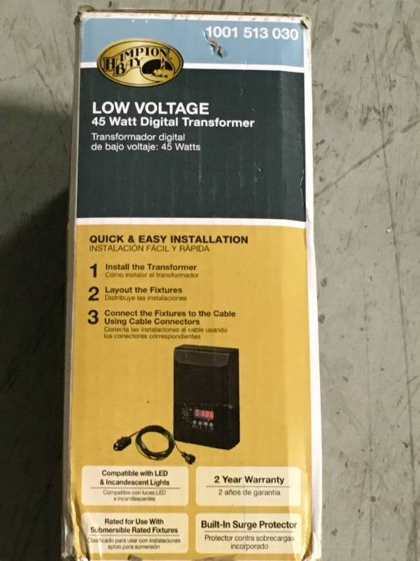 lot 146 image: Hampton Bay Low-Voltage 45-Watt Landscape Transformer- not used