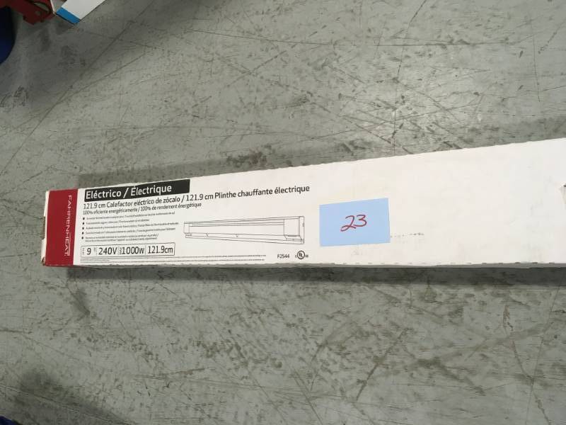 lot 23 image: Fahrenheat 48 in. 1000-Watt Electric Baseboard Heater- not used