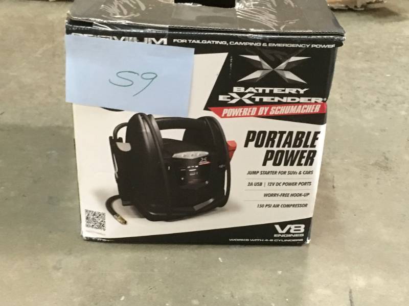lot 59 image: Schumacher Battery Extender 12-Volt, 750 Amp Battery Jump Starter- good condition