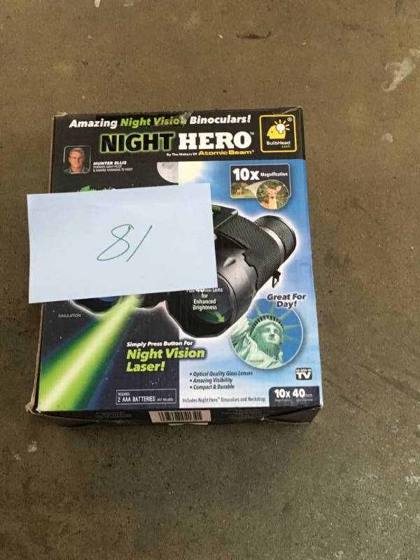 lot 81 image: Night Vision 10x Binoculars- good condition