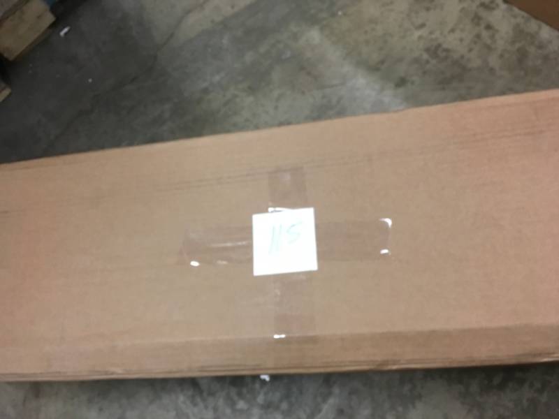 lot 115 image: Ekena Millwork 1 in. x 41 in. x 9 in. Polyurethane Crosshead Moulding with Flat Keystone- not used