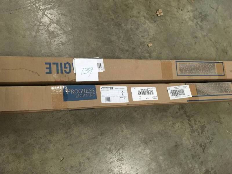 lot 139 image: Progress Lighting P5390-31PC Black Outdoor Posts Outdoor Post Lights- good condtion