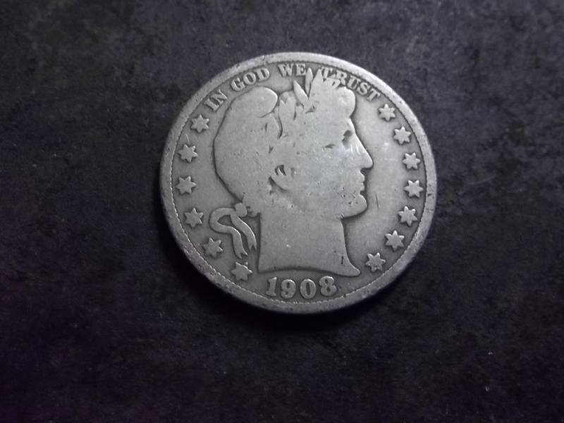 1908 O Barber Half Dollar