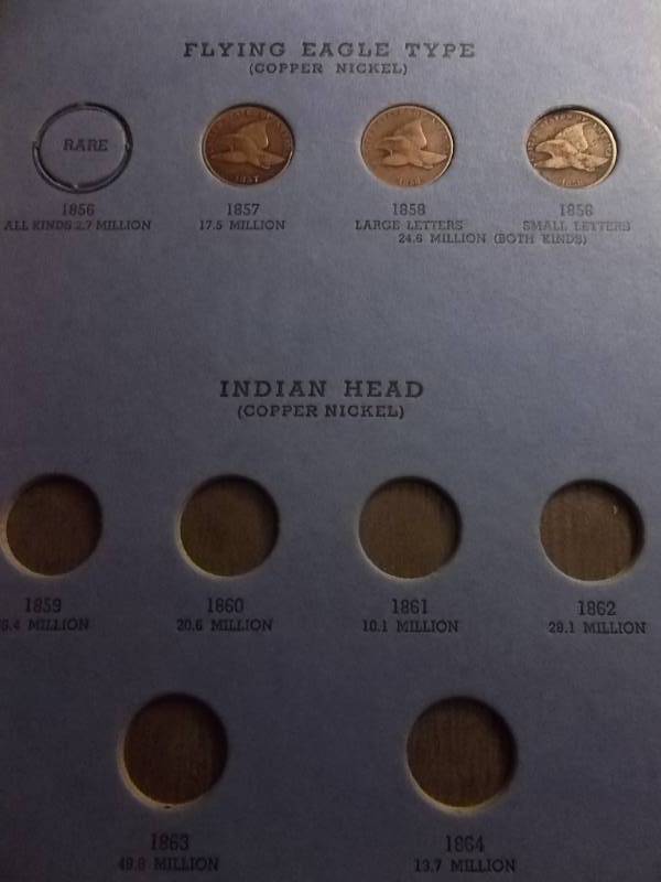 Partial Indian Head Cent Collection Inn Whitman Album
