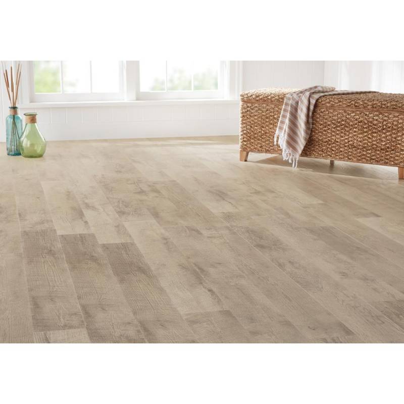 lot 15 image: 16 cases of Alder Springs Oak 12 mm Thick x 6-13 in. Wide x 50-58 in. Length Laminate Flooring (17.72 sq. ft.  case)