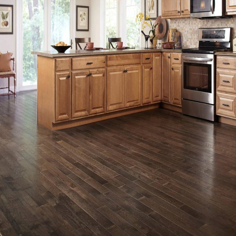 lot 17 image: Lot of 19 cases of Blue Ridge Hardwood Flooring Oak Shale 34 in. Thick x 5 in. Wide x Varying Length Smooth Finish Solid Hardwood Flooring (21 sq. ft.  case)