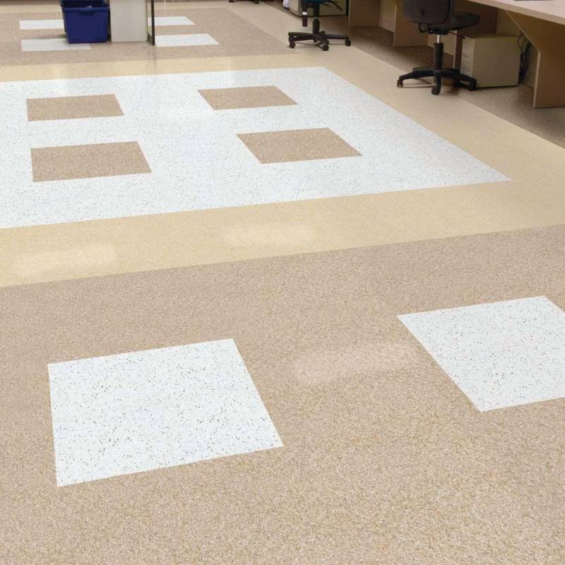 lot 20 image: 21 Cases of Armstrong Imperial Texture VCT 12 in. x 12 in. Cottage Tan Standard Excelon Commercial Vinyl Tile (45 sq. ft.  case)