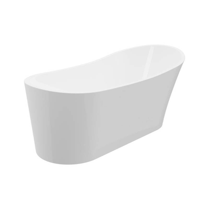 lot 44 image: A&E Julissa 59 in. Acrylic Free-Standing Flatbottom Non-Whirlpool Bathtub in White