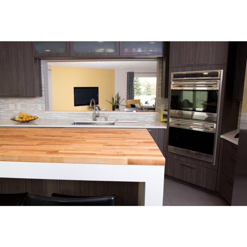 lot 26 image: Hardwood Reflections 6 ft. 2 in. L x 2 ft. 1 in. D x 1.5 in. T Butcher Block Countertop in Unfinished Birch