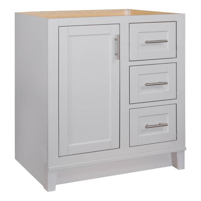 lot 38 image: Glacier Bay Kinghurst 30 in. W x 21 in. D x 33.5 in. H Bathroom Vanity Cabinet Only in Dove Gray