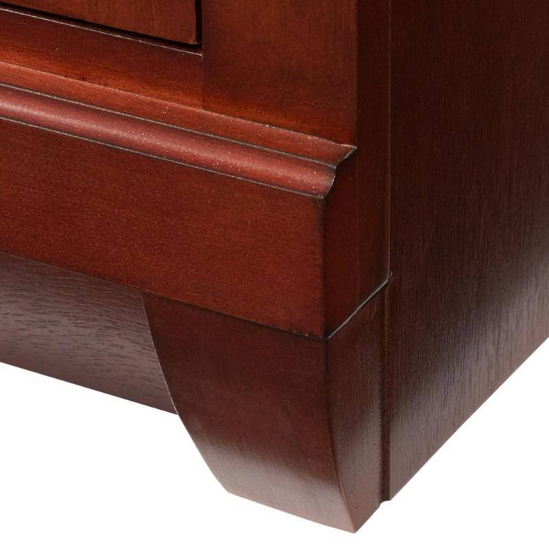 Naples 36 in. W Bath Vanity Cabinet Only in Tobacco with Right Hand Drawers