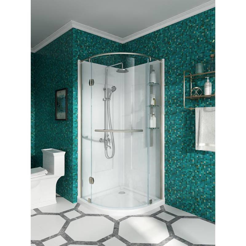 Glacier Bay Glamour 34 In X 76 40 In Corner Drain Corner Shower
