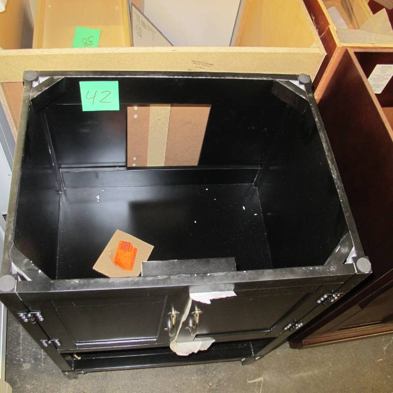 lot 42 image: 24 in. Vanity in Matte Black - No Top