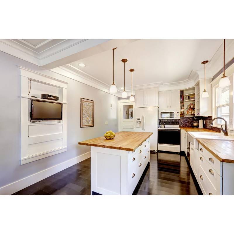 lot 75 image: Swaner Hardwood 7 ft. L x 3 ft. D x 1.75 in. T Butcher Block Countertop in Finished Maple