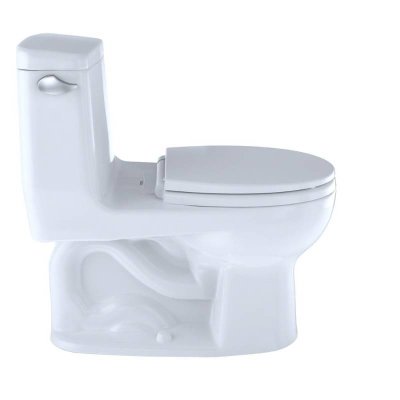 lot 94 image: TOTO Eco UltraMax 1-Piece 1.28 GPF Single Flush Round Toilet in Cotton White, Seat Included