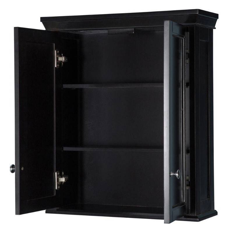 lot 96 image: Home Decorators Collection Haven 23 12 in. W Bathroom Storage Wall Cabinet in Espresso