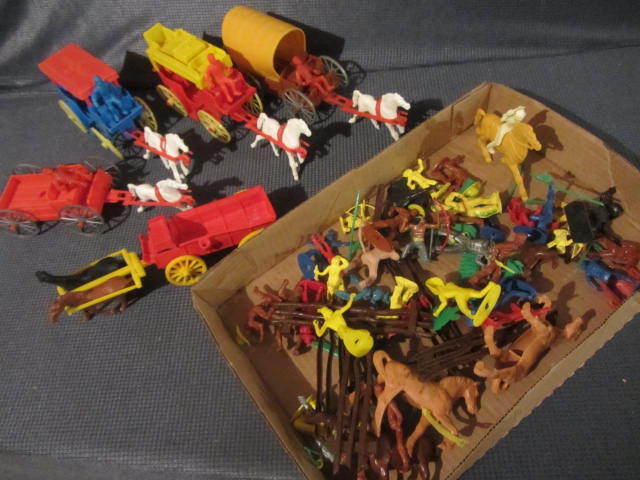 lot 49 image: Plastic Wagons, Buckboards