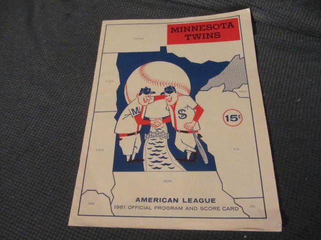 lot 66 image: MN Twins First Game Program