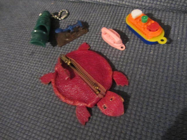 lot 88 image: Telegraph Key, Princess Phone, Whistle, Turtle Purse