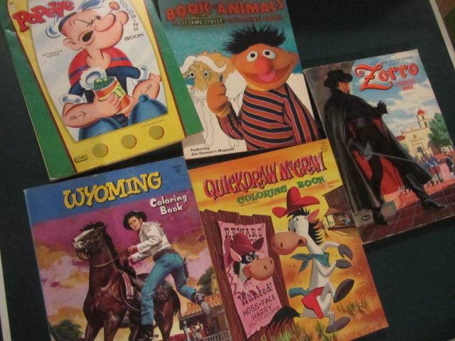 lot 164 image: Vintage Coloring Books
