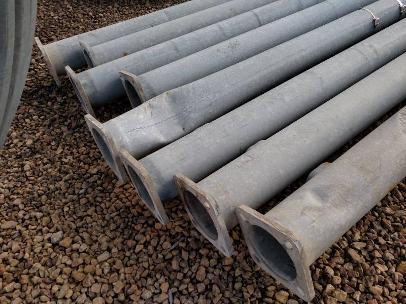 lot 24 image: (8) 40 Galvanized Light Poles...