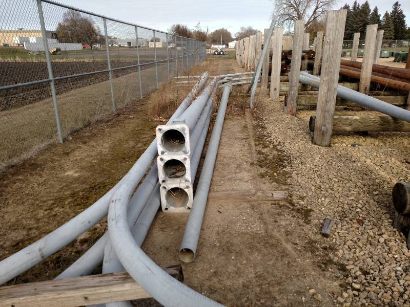 lot 27 image: (7) 40 Galvanized Light Poles...