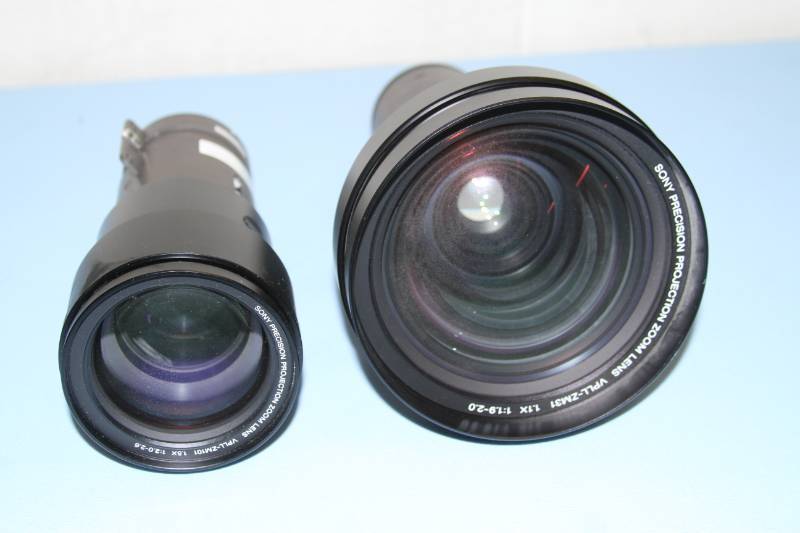 lot 29 image: Lot of Two (2) Sony Pro Video Short-Throw Wide Angle & Long-Throw Tele Projector Lenses