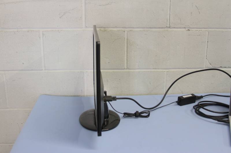 lot 34 image: Acer Full HD 21.5 Ultra Thin Widescreen LCD Monitor & Power Supply