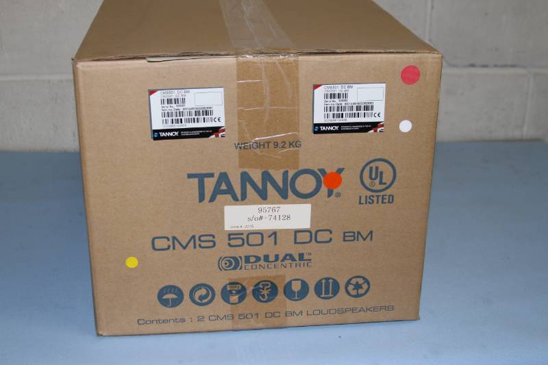 lot 44 image: New in Box  Pair of Tannoy CMS 501 DC BM Pro Audio Ceiling Speakers