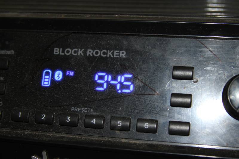 lot 50 image: Ion Block Rocker Portable Wireless Bluetooth AMFM Speaker System