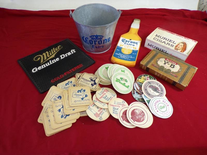 Assortment of Beer and Bar Items