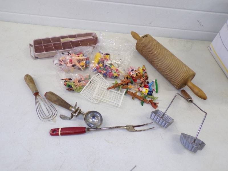 Vintage Cake Toppers and Kitchen Tools