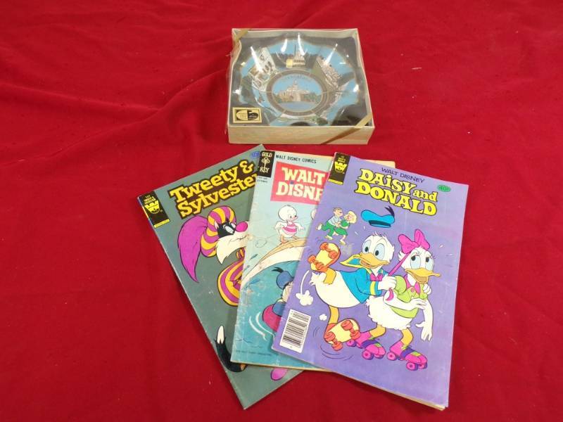 Unopened  1960s Disneyland Dish and Comics