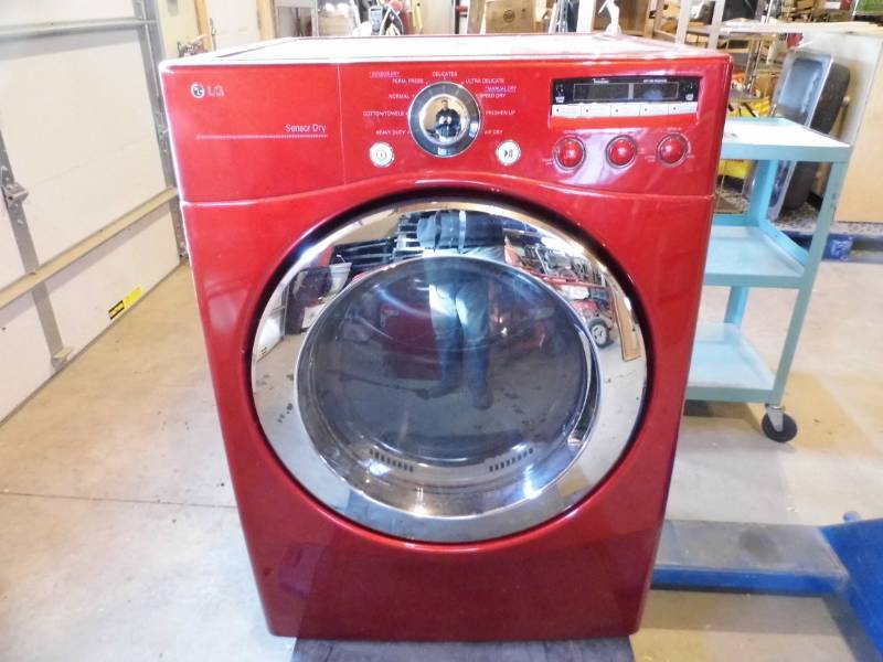 lot 1 image: Red LG Dryer
