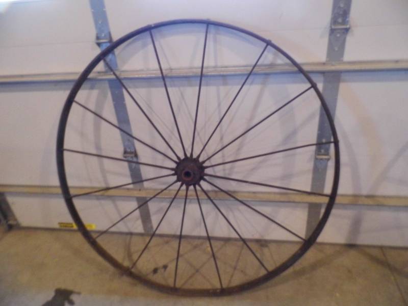 lot 35 image: Antique Metal Wheel