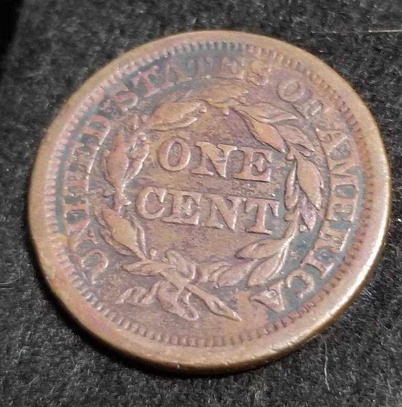 1853 US BRAIDED HAIR LARGE CENT