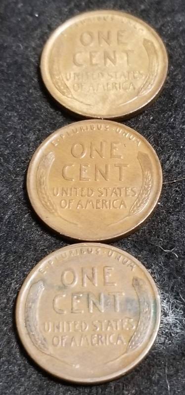3 HIGHER GRADE EARLY DATE WHEAT CENTS 1909 1910 1911