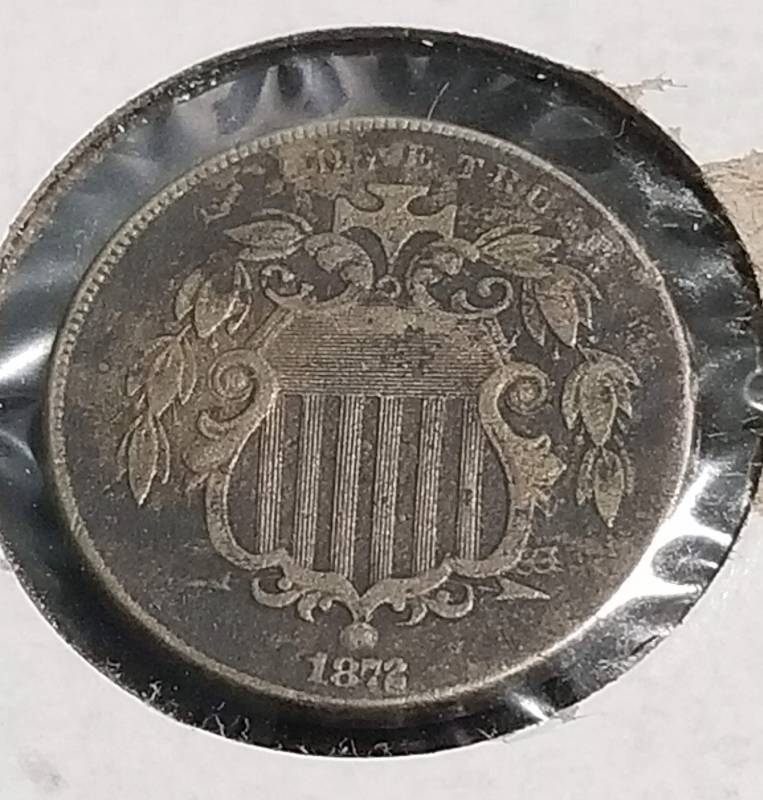 1872 US SHIELD NICKEL